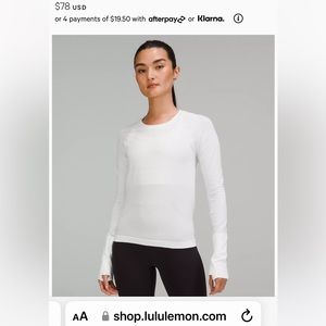 Lululemon racerback long sleeves!
